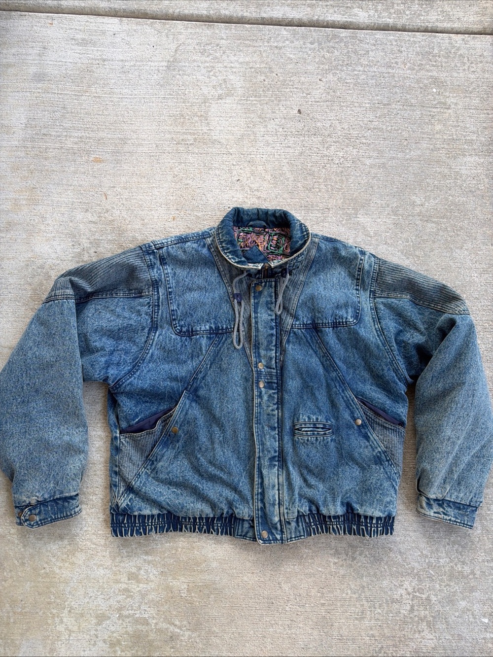 Eagles Ridge Vintage 90’s Heavy Denim Jean Jacket  Lined Men’s Size XL